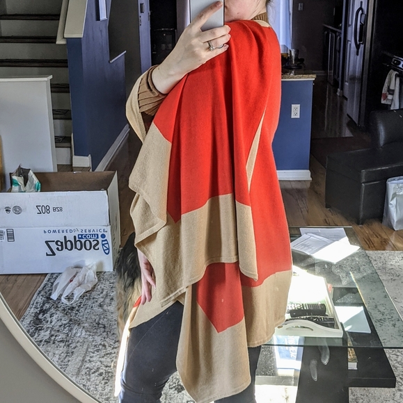 Ralph Lauren oversize wrap poncho OS - Picture 7 of 9
